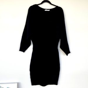 Lush Black Sweater Dress